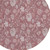 8' Blush Pink And Mauve Round Floral Washable Indoor Outdoor Area Rug
