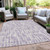 8' X 10' Lavender And Ivory Tribal Washable Indoor Outdoor Area Rug