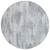 8' Gray And Ivory Round Striped Washable Indoor Outdoor Area Rug - Gray, Ivory