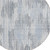8' Gray And Ivory Round Striped Washable Indoor Outdoor Area Rug - Gray, Ivory