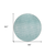 8' Aqua And Ivory Round Abstract Washable Indoor Outdoor Area Rug