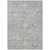 8' X 10' Gray And Silver Damask Washable Indoor Outdoor Area Rug