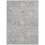8' X 10' Gray And Silver Damask Washable Indoor Outdoor Area Rug
