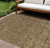 8' X 10' Brown And Taupe Floral Washable Indoor Outdoor Area Rug