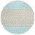8' Teal Blue Aqua And Ivory Round Geometric Washable Indoor Outdoor Area Rug - 880016430806