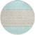 8' Teal Blue Aqua And Ivory Round Geometric Washable Indoor Outdoor Area Rug - Teal Blue, Aqua, Ivory