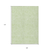 9' X 12' Artichoke Green And Mint Green Floral Washable Indoor Outdoor Area Rug