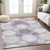 9' X 12' Purple And Ivory Geometric Washable Indoor Outdoor Area Rug Transitional Style - Purple, Ivory Color