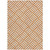 8' X 10' Orange And Ivory Geometric Washable Indoor Outdoor Area Rug