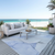 10' X 14' Ivory Blue and Gray Abstract Washable Non Skid Indoor Outdoor Area Rug