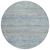 8' Blue And Charcoal Round Striped Washable Indoor Outdoor Area Rug