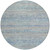 8' Blue And Charcoal Round Striped Washable Indoor Outdoor Area Rug