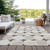 10' X 14' Brown Beige And Ivory Abstract Washable Indoor Outdoor Area Rug