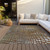8' X 10' Copper Gold And Brown Abstract Washable Indoor Outdoor Area Rug