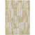8' X 10' Gold Beige And Ivory Abstract Washable Indoor Outdoor Area Rug - Gold, Beige, Ivory