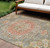 8' X 10' Brown Floral Medallion Washable Indoor Outdoor Area Rug