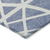10' X 14' Denim Blue And Ivory Geometric Washable Indoor Outdoor Area Rug