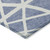 10' X 14' Denim Blue And Ivory Geometric Washable Indoor Outdoor Area Rug Transitional Style - Denim Blue, Ivory Color