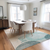 9' X 12' Beige and Blue Abstract Washable Non Skid Indoor Outdoor Area Rug