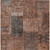 10' X 14' Terra Cotta Copper And Charcoal Patchwork Washable Indoor Outdoor Area Rug