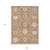 9' X 12' Copper Ivory And Gray Damask Washable Indoor Outdoor Area Rug
