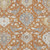 9' X 12' Copper Ivory And Gray Damask Washable Indoor Outdoor Area Rug