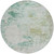 8' Beige Teal Blue And Ivory Round Abstract Washable Indoor Outdoor Area Rug - Beige, Teal Blue, Ivory