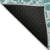 9' X 12' Teal and Ivory Floral Washable Non Skid Indoor Outdoor Area Rug