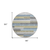 8' Gray Denim Blue And Sky Blue Round Striped Washable Indoor Outdoor Area Rug