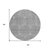8' Gray And Ivory Round Geometric Washable Indoor Outdoor Area Rug