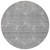 8' Gray And Ivory Round Geometric Washable Indoor Outdoor Area Rug - Gray, Ivory