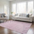 9' X 12' Blush Pink And Mauve Abstract Washable Indoor Outdoor Area Rug - 608219054861