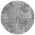 8' Round Gray Round Abstract Washable Non Skid Indoor Outdoor Area Rug Transitional Style - Gray Color