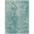 9' X 12' Aqua And Silver Abstract Washable Indoor Outdoor Area Rug