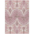 8' X 10' Blush Pink And Ivory Ikat Washable Indoor Outdoor Area Rug