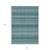9' X 12' Teal Blue And Aqua Striped Washable Indoor Outdoor Area Rug