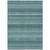9' X 12' Teal Blue And Aqua Striped Washable Indoor Outdoor Area Rug Transitional Style - Teal Blue, Aqua Color