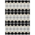 9' X 12' Black Ivory And Beige Geometric Washable Indoor Outdoor Area Rug