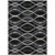 8' X 10' Black Gray And Ivory Abstract Washable Indoor Outdoor Area Rug