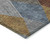 9' X 12' Gray Gold And Blue Argyle Washable Indoor Outdoor Area Rug