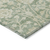8' X 10' Artichoke Green And Beige Floral Washable Indoor Outdoor Area Rug