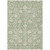 8' X 10' Artichoke Green And Beige Floral Washable Indoor Outdoor Area Rug - Artichoke Green, Beige