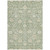 8' X 10' Artichoke Green And Beige Floral Washable Indoor Outdoor Area Rug - Artichoke Green, Beige