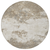8' Taupe And Beige Round Abstract Washable Indoor Outdoor Area Rug