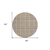 8' Brown And Beige Round Plaid Washable Indoor Outdoor Area Rug