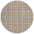 8' Brown And Beige Round Plaid Washable Indoor Outdoor Area Rug - 608219358747