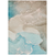 8' X 10' Teal Abstract Washable Non Skid Indoor Outdoor Area Rug