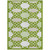 9' X 12' Lime Green And Ivory Trellis Washable Indoor Outdoor Area Rug