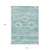 10' X 14' Aqua Turquoise And Ivory Southwestern Washable Indoor Outdoor Area Rug