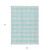 9' X 12' Aqua And Ivory Plaid Washable Indoor Outdoor Area Rug